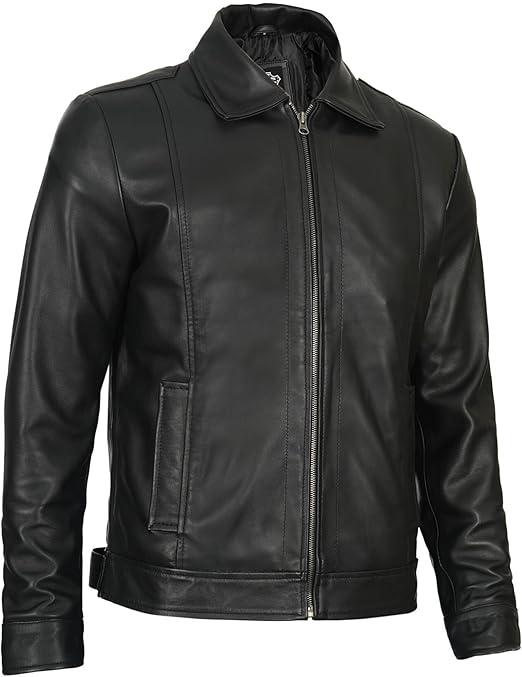 Men's Leather Jacket - Real Lambskin Classic Vintage Style Leather Jackets For Men