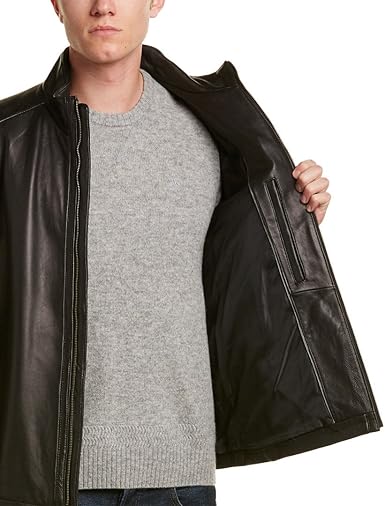 Men's Smooth Lamb Leather Moto Jacket