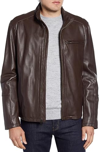 Men's Smooth Lamb Leather Moto Jacket