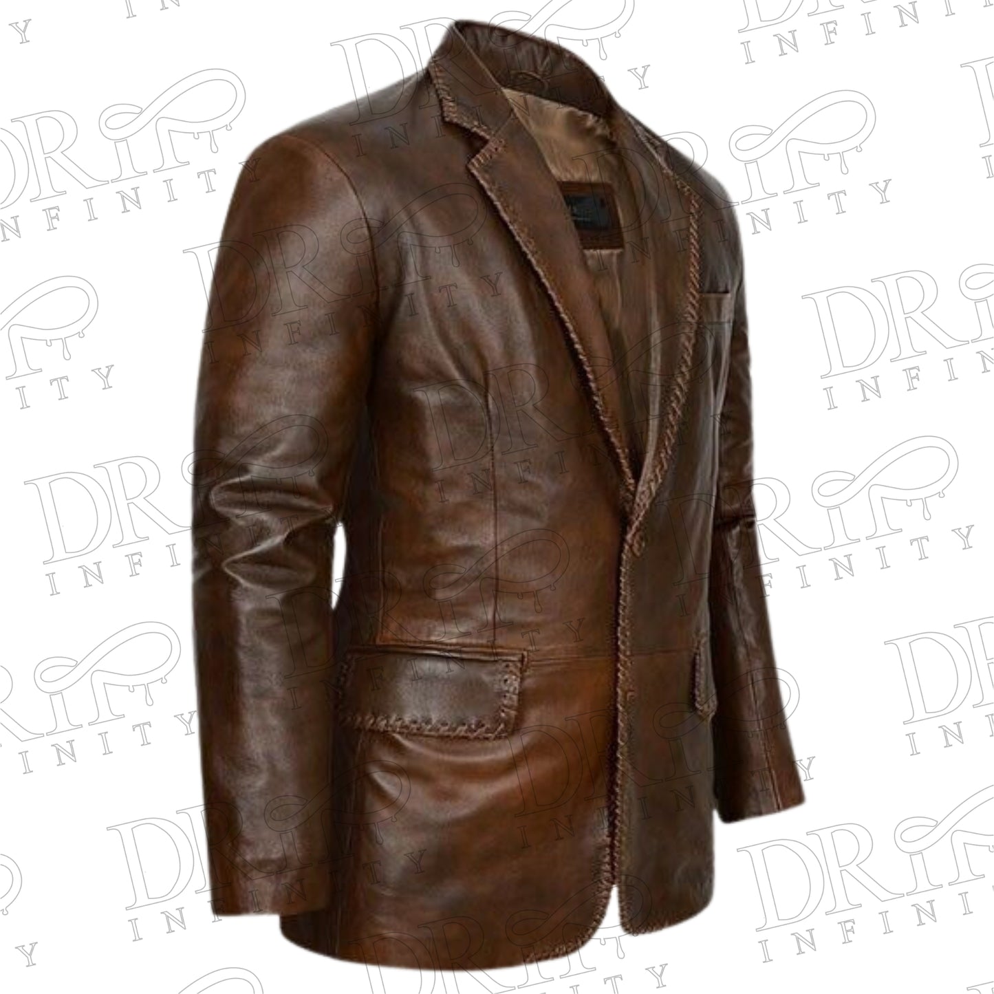 Men Brown Gentleman Bike Ride Motorcycle Cafe Racer Moto Fashion Style Winter Warm Premium Genuine Leather Jacket