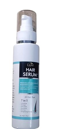 Luvi Hair Serum Prevents & Reserves Hair Loss Regenerates Safely (100) The serum comes in a sleek, easy-to-use bottle with a dropper for precise application.