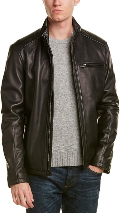 Men's Smooth Lamb Leather Moto Jacket