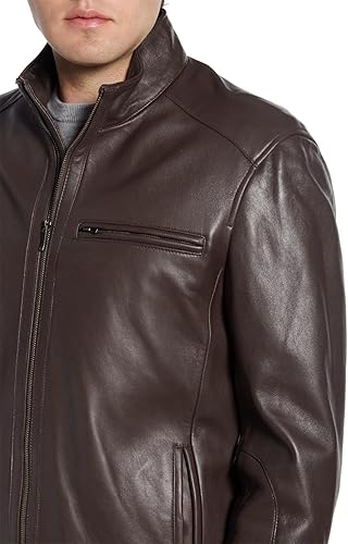 Men's Smooth Lamb Leather Moto Jacket