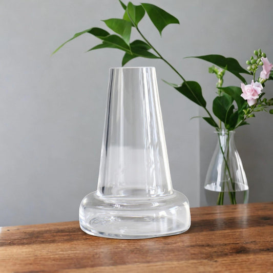 Glass Flower Vase Flower Pot Flowers Holder Ornaments Modern Planter Bud Vase Plants Pot for Wedding Home Desk Party Living Room Long Neck