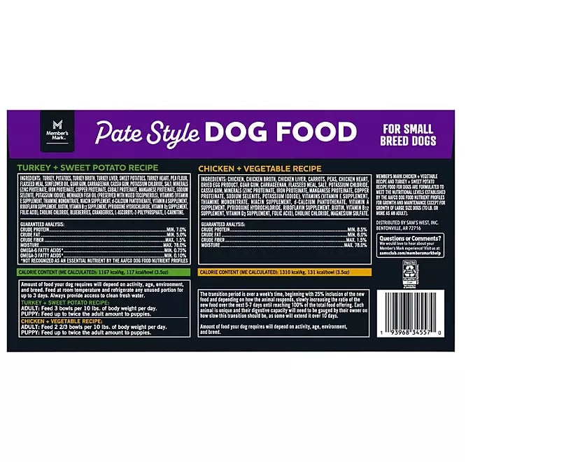 Pate Style Dog Food, Variety Pack, 3.5 oz., 24 ct.