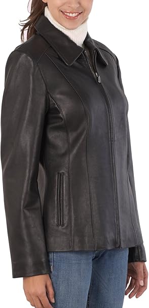 Women Miranda Lambskin Leather Jacket (Also available in Plus Size & Petite)