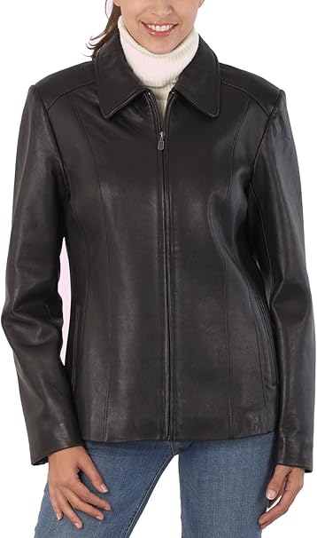 Women Miranda Lambskin Leather Jacket (Also available in Plus Size & Petite)