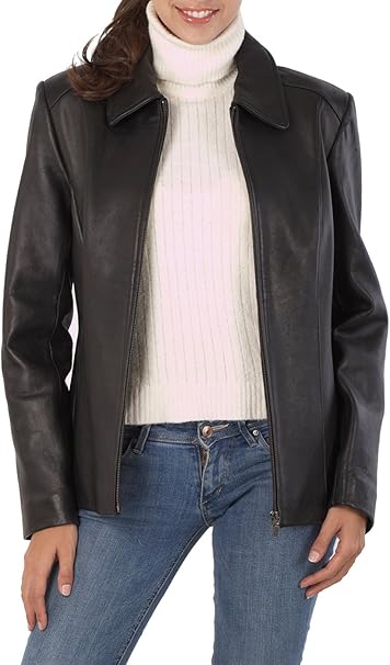 Women Miranda Lambskin Leather Jacket (Also available in Plus Size & Petite)