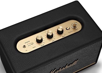 Marshall Acton III Bluetooth Home Speaker, Black With next-generation Bluetooth 5.2 And The 3.5 mm Input,