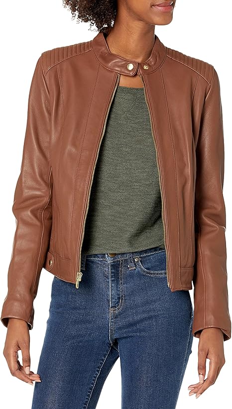 womens Leather Racer Jacket - Leather Jacket Women Love to Have in Their Closet