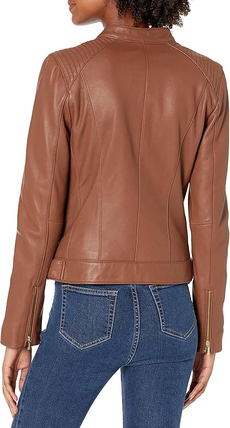 womens Leather Racer Jacket - Leather Jacket Women Love to Have in Their Closet