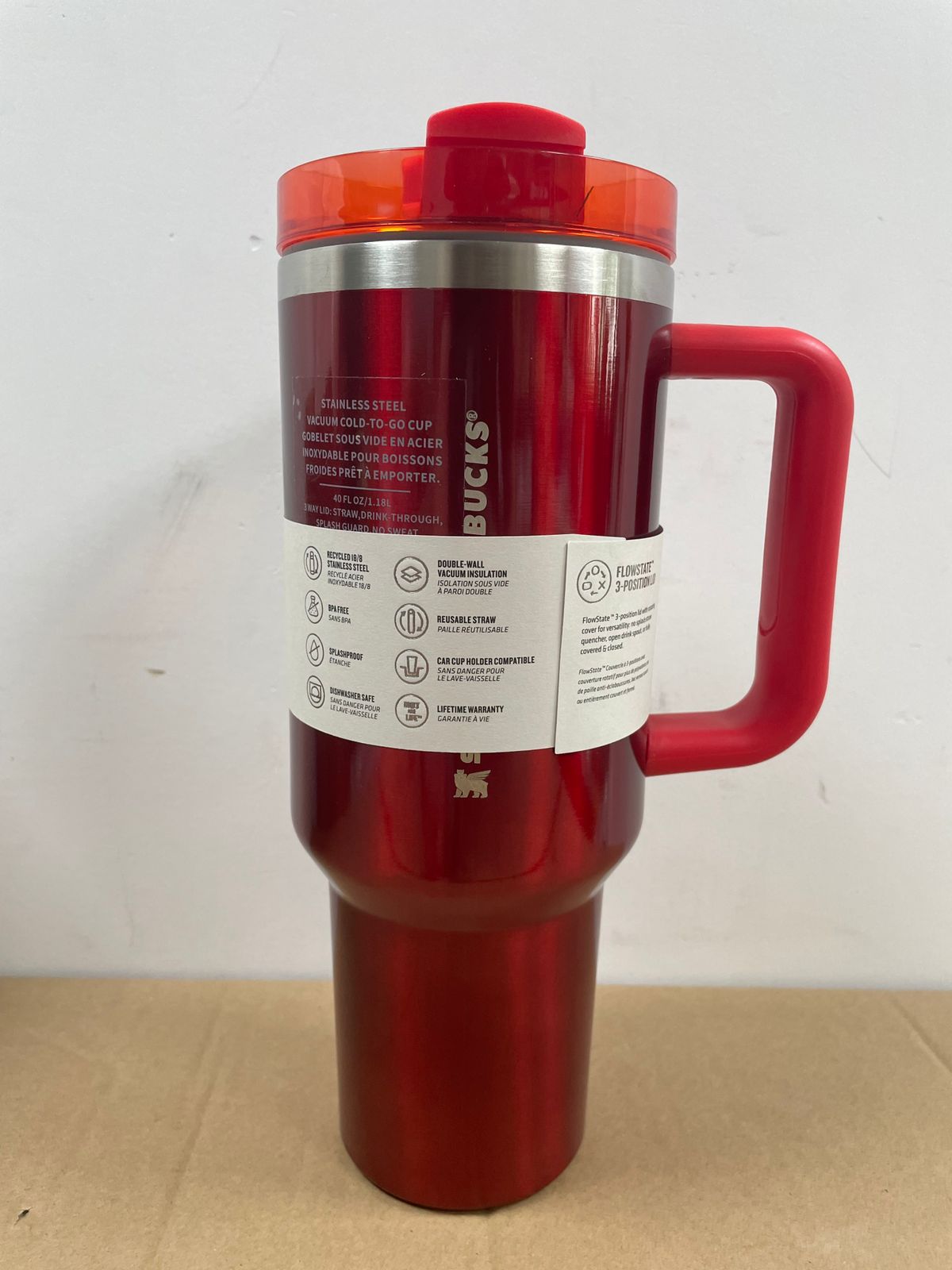 Stanley 40 Oz H2.0 FlowState Quencher Tumbler Target Red Valentine's Day Exclusive Model