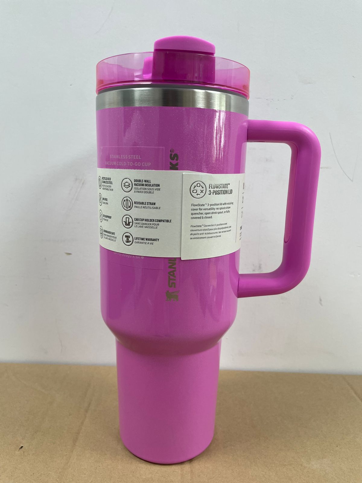 Stanley 40oz FUCHSIA PINK Quencher H2.0 Tumbler