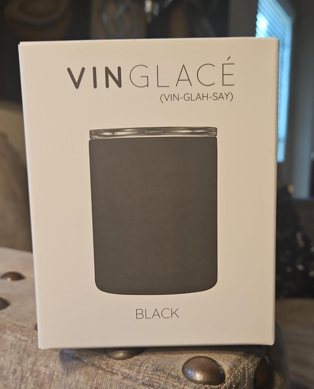 Vinglacé Glass Lined Whiskey Tumbler - Portable Cocktail Drinkware - Stainless Steel Whiskey Glass, Black